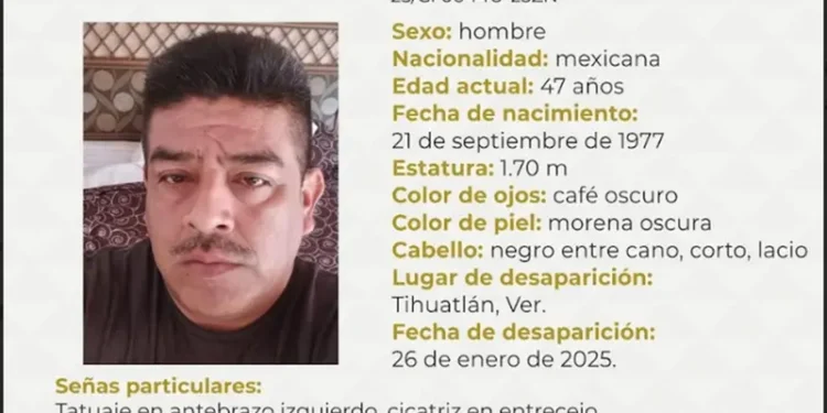 Denuncian la desaparición de un padre buscador en Veracruz
