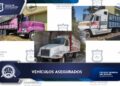 PDI asegura tres vehículos de carga pesada en Rioverde