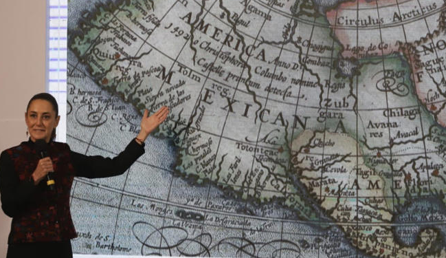 Sheinbaum propone renombrar a Norteamérica como América Mexicana, en respuesta a Trump