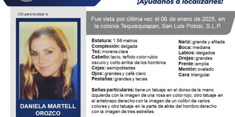 Mujer y vehículo desaparecen en San Luis Potosí