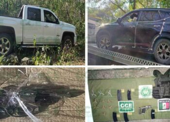 Confiscan vehículos y armas luego de agresión a la GCE en Ciudad Valles