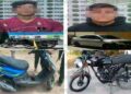 Detienen a dos personas con vehículo y moto robados