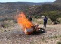 Destruyen y queman 38.7 kg de narcóticos decomisados en San Luis Potosí