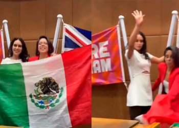 VIDEO: Polémica por la gimnasta mexicana Elsa García tras tirar la bandera nacional