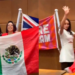 VIDEO: Polémica por la gimnasta mexicana Elsa García tras tirar la bandera nacional