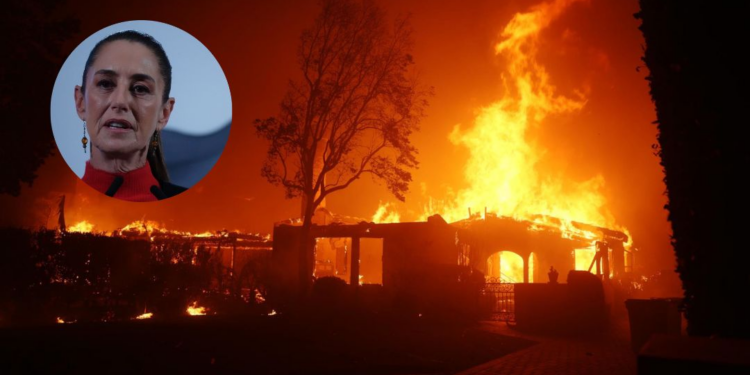Claudia Sheinbaum envía mensaje de apoyo a mexicanos en Los Ángeles tras evacuaciones por incendios