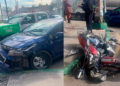 Dos jóvenes motociclistas heridos tras chocar contra un auto en Acceso Norte
