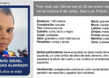 FGE de San Luis Potosí emite ficha de búsqueda para hombre de 38 años
