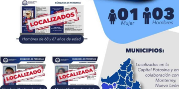 La FGE de San Luis Potosí localiza a cuatro personas reportadas como no localizadas