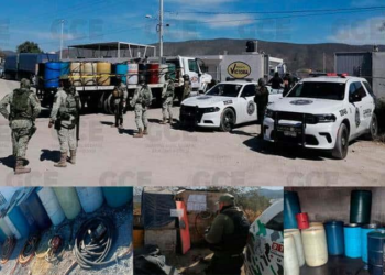 La FGR decomisa más de 5,000 litros de combustible ilegal en operación en la carretera a Matehuala