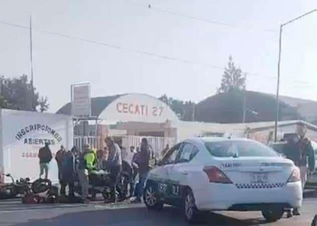 Motociclista herido y daños materiales tras choque desigual en la colonia Himno Nacional