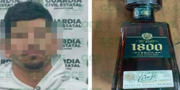 Detienen a individuo por probable robo de tequila en la colonia Las Mercedes