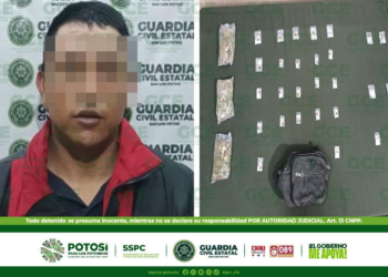 Detienen en Santa María del Río a presunto integrante de grupo criminal vinculado al narcomenudeo