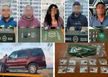 Capturan a cinco narcotraficantes con 92 dosis de droga