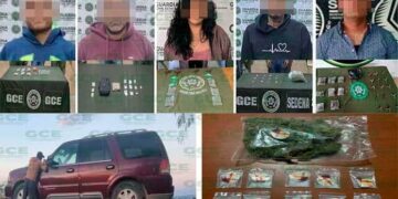 Capturan a cinco narcotraficantes con 92 dosis de droga