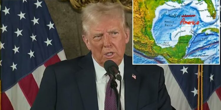 Donald Trump confirma su plan de renombrar el Golfo de México como “Golfo de América”
