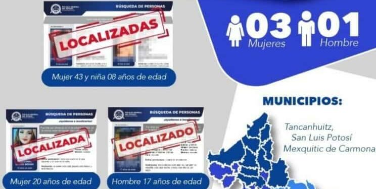 Localiza FGE a tres mujeres y un hombre con ficha de búsqueda