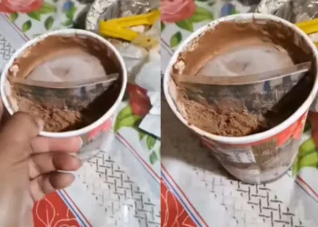 VIDEO | Joven descubre un mes después que le declararon su amor en un bote de helado
