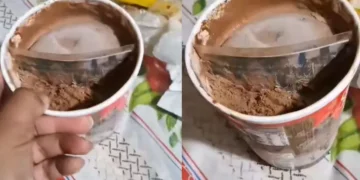VIDEO | Joven descubre un mes después que le declararon su amor en un bote de helado