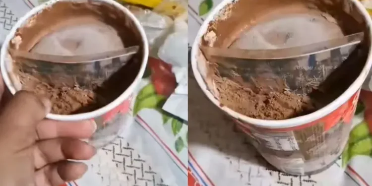VIDEO | Joven descubre un mes después que le declararon su amor en un bote de helado
