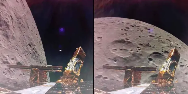 Asombrosas imágenes de la nave espacial muestran la Luna y la Tierra en un solo plano