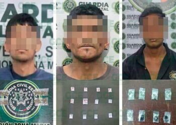 Detienen a tres presuntos narcotraficantes