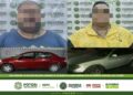 Aseguran cinco unidades con reporte de robo y detienen a dos personas por Guardia Civil Estatal