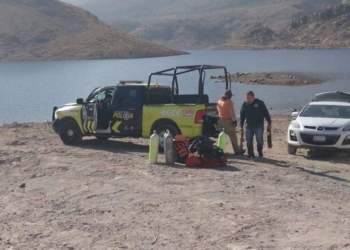 Autoridades realizan búsqueda de joven desaparecido en la presa El Potosino