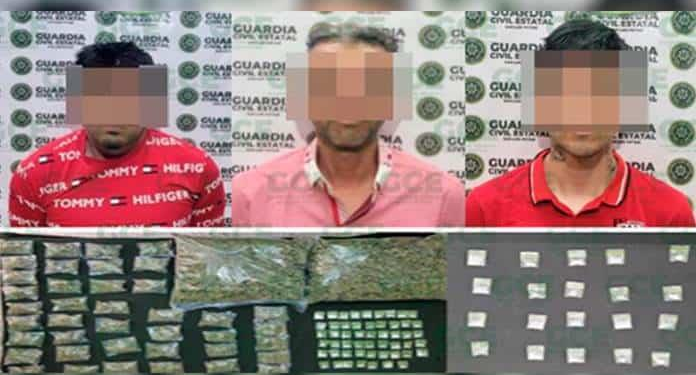 Guardia Civil Estatal captura a tres presuntos narcomenudistas