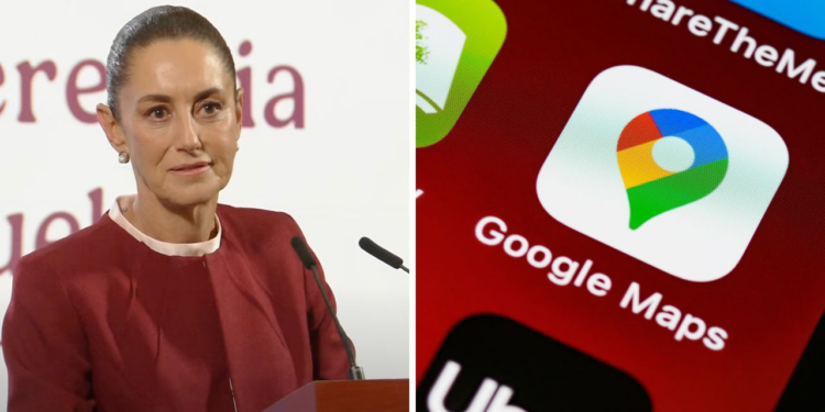Claudia Sheinbaum anuncia posible demanda a Google por error en sus mapas al llamar ‘Golfo de América’ al Golfo de México