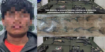 Desarticulan célula delincuencial en Charcas con la captura de cinco personas y aseguramiento de armamento