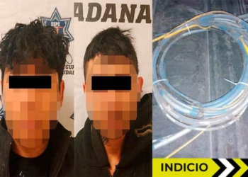 Detienen a dos hombres por robo de cableado en tráileres estacionados en Walmart de avenida Muñoz