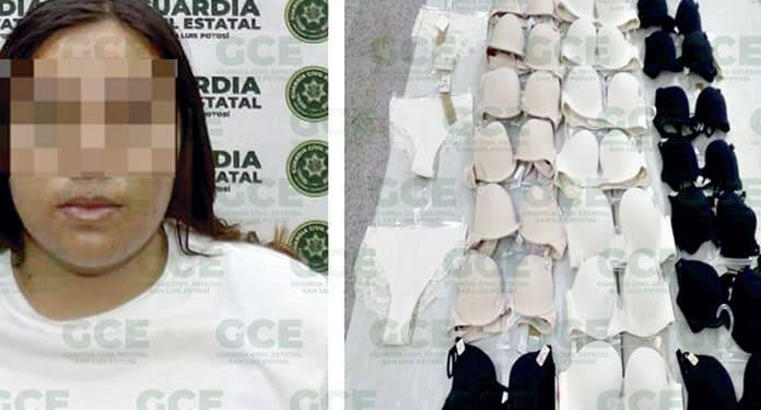 Detienen a mujer por intento de robo de lencería