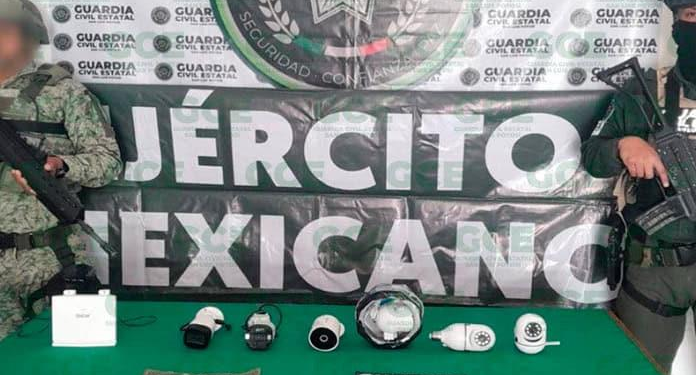 Guardia Civil Estatal y Ejército aseguran cámaras de vigilancia instaladas por delincuentes en Charcas