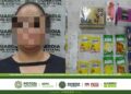 Mujer que pretendía huir con mercancía de un supermercado en la capital potosina, es detenida por Guardia Civil Estatal