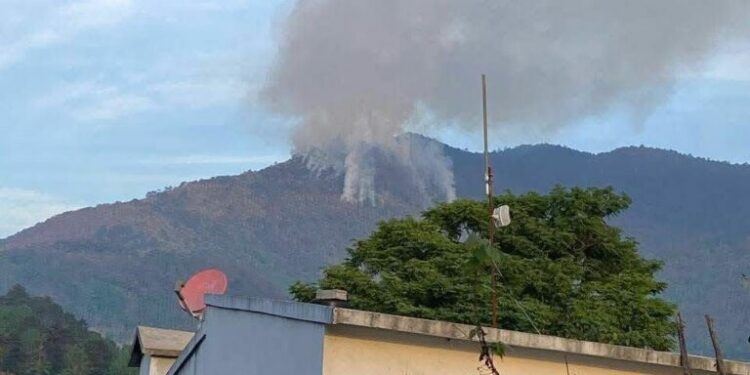 Incendio en Xilitla causa alarma entre la población.