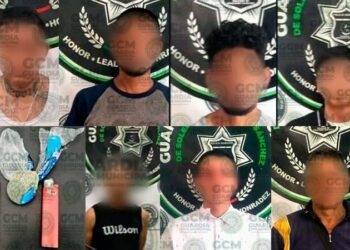 Operativo policial: 7 detenidos con cristal y mota
