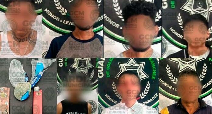 Operativo policial: 7 detenidos con cristal y mota