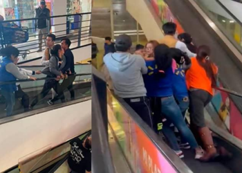 Robo en Walmart desata pelea en Macroplaza: Mujer Enfrenta a empleados y seguridad