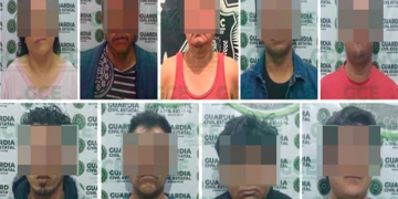 Detenidos nueve individuos por violencia familiar
