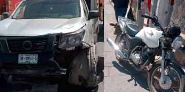 Motociclista muere tras ser arrollado por camioneta en la colonia San Luis