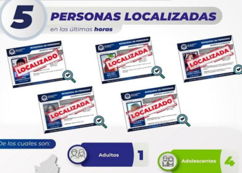 FGE localiza a cinco personas reportadas como no localizadas durante el fin de semana