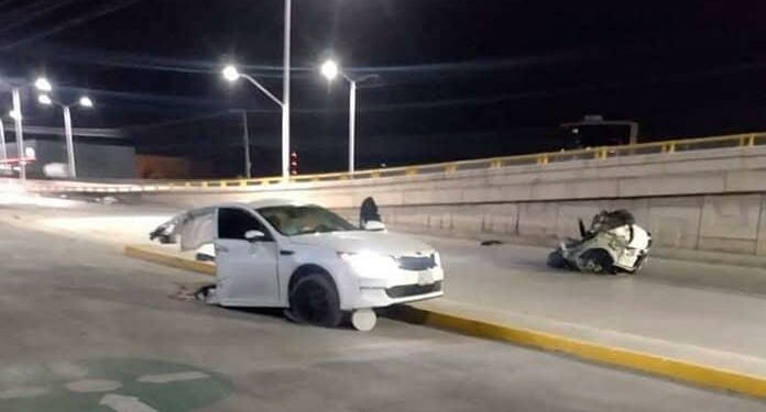 Auto se parte a la mitad tras brutal choque en el bulevar Rocha Cordero