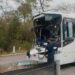 Autobús choca en la Valles-Tamazunchale; afortunadamente no hay heridos