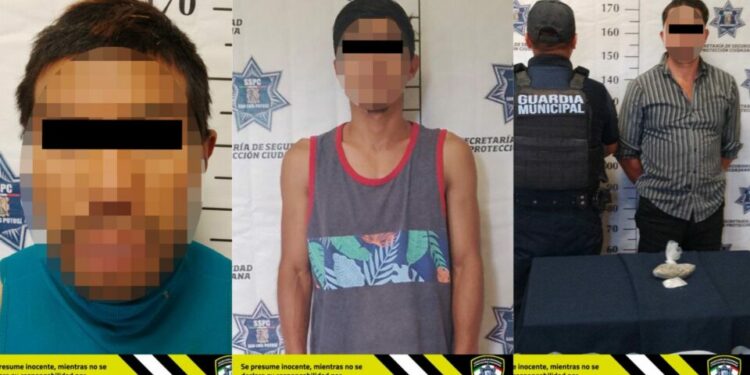 Detienen a tres personas señaladas por delitos contra la salud en la Capital