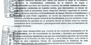 Asesores en el Congreso presentan denuncias por hostigamiento laboral