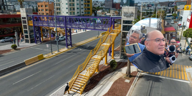 VIDEO | Galindo da inicio al primer puente peatonal inclusivo en SLP