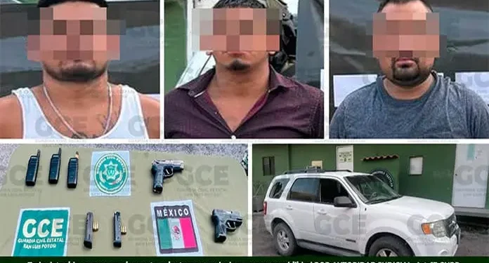 Tres sujetos detenidos por su vinculación con un secuestro en Ciudad Valles