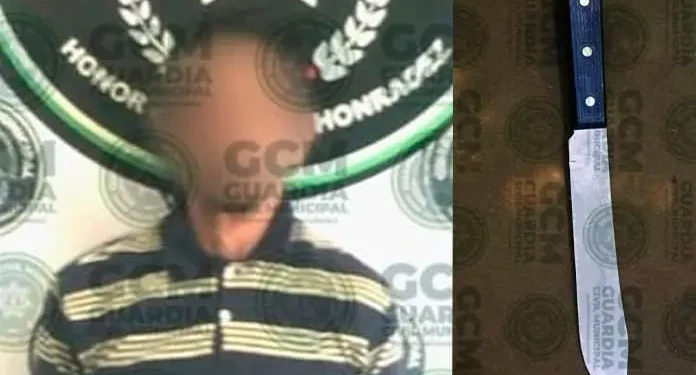 Con cuchillos en mano, detienen a dos vándalos