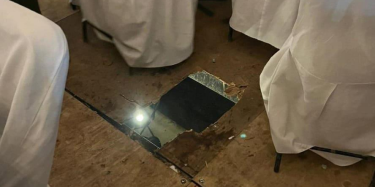 Cae hombre al romperse el piso en antro de la Fenahuap